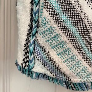 CHICO'S Multi Textured Snap Button Flattering Feminine Jacket Blazer Cotton